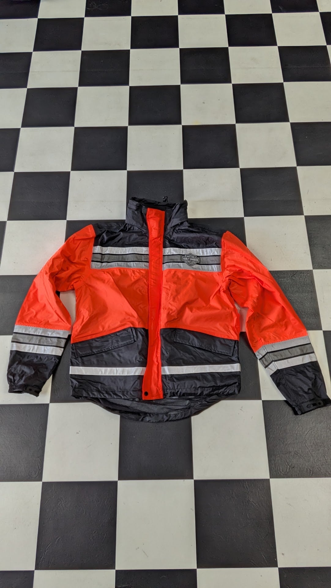 Harley-Davidson Genuine MotorClothes Rain Suit 2-Piece Jacket Pants M Red Black