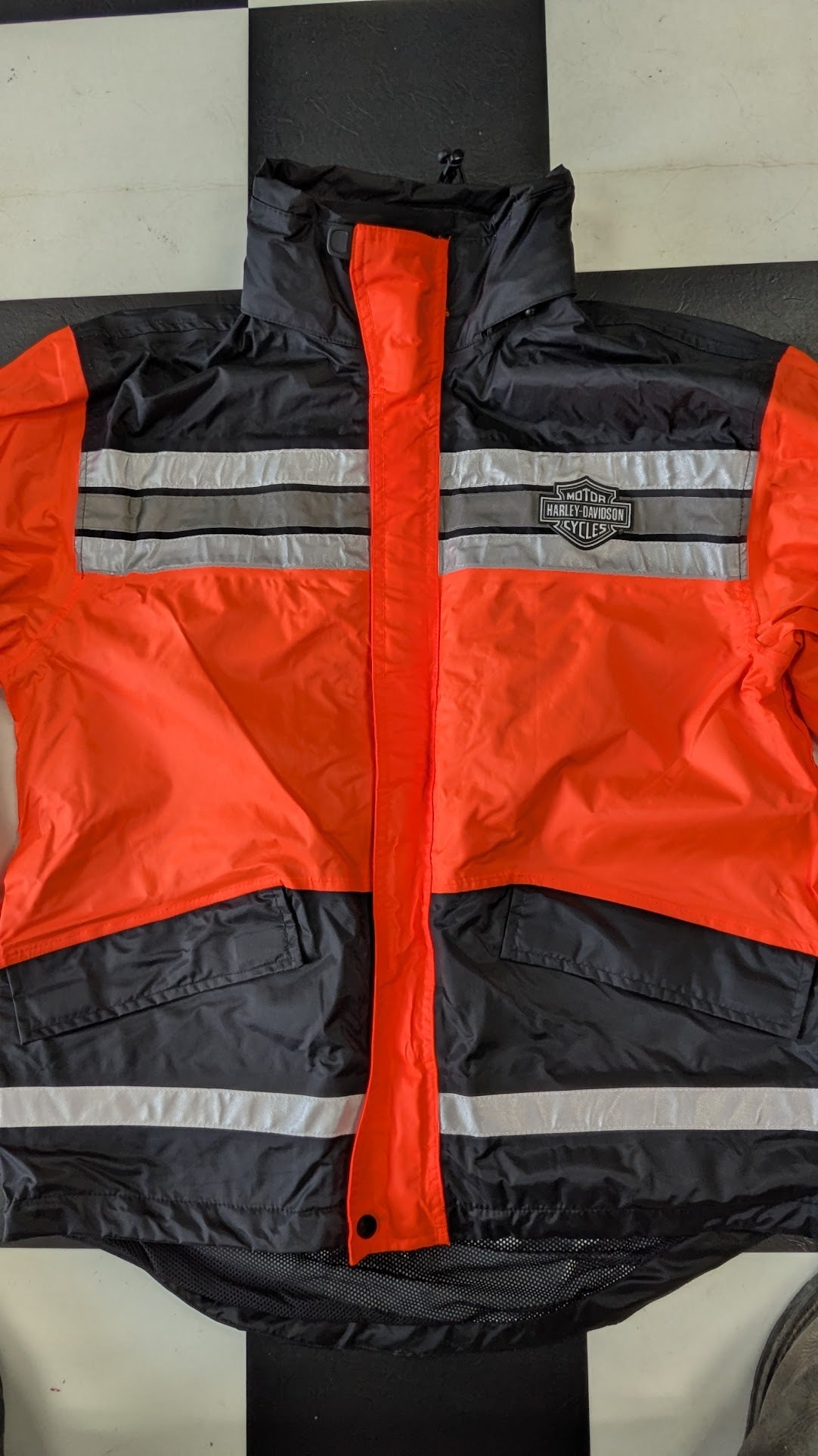 Harley-Davidson Genuine MotorClothes Rain Suit 2-Piece Jacket Pants M Red Black