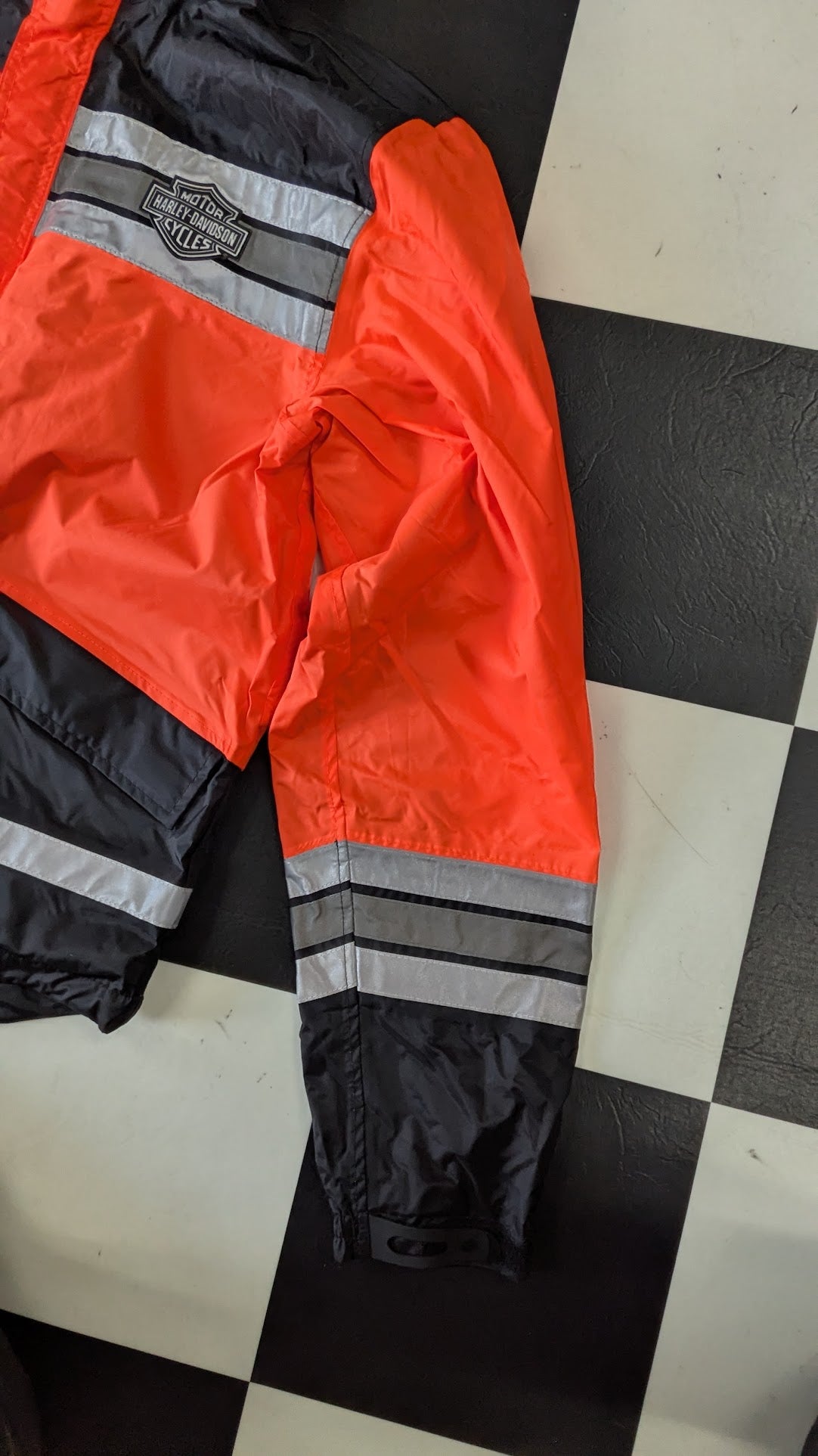 Harley-Davidson Genuine MotorClothes Rain Suit 2-Piece Jacket Pants M Red Black