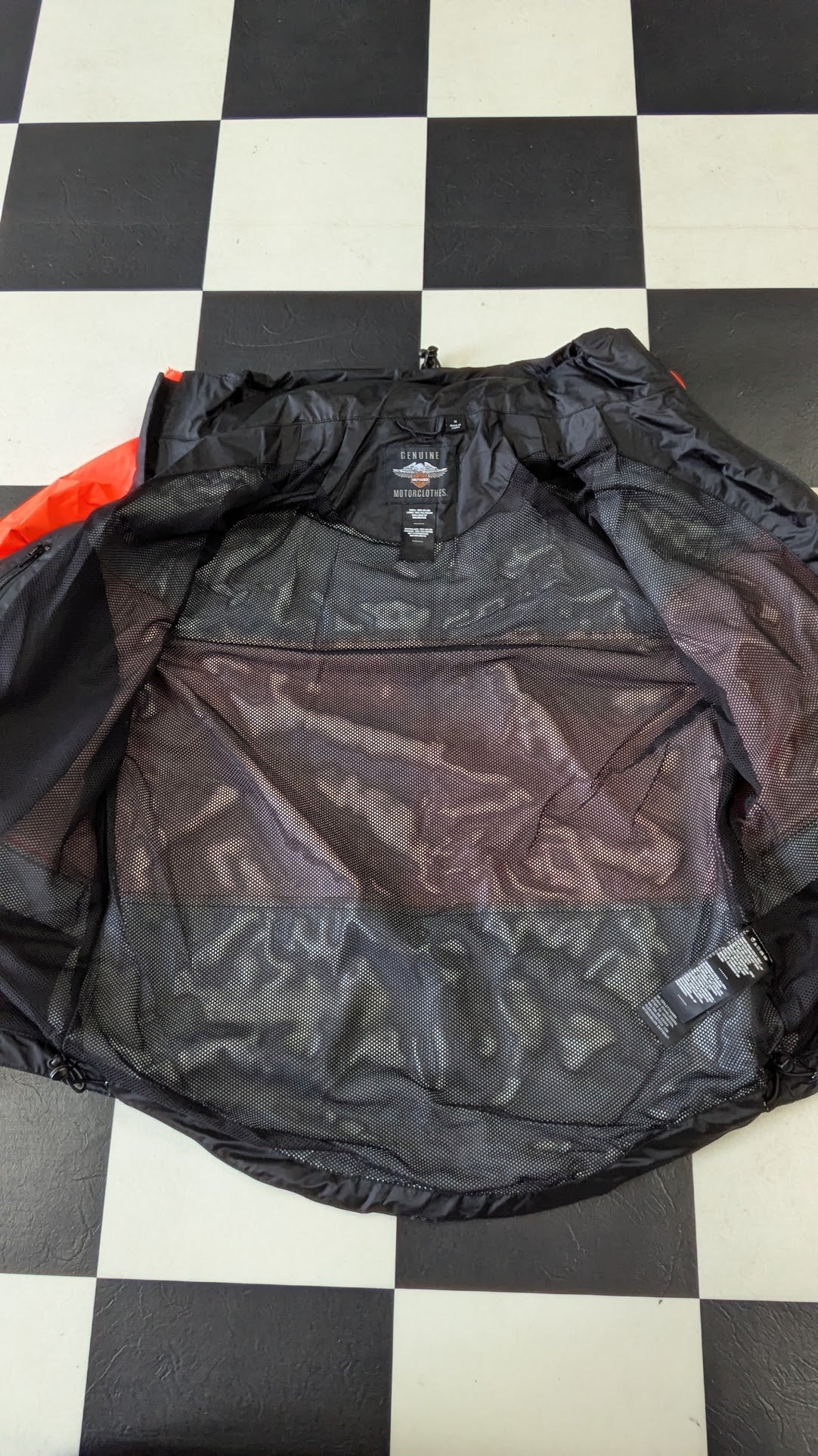 Harley-Davidson Genuine MotorClothes Rain Suit 2-Piece Jacket Pants M Red Black