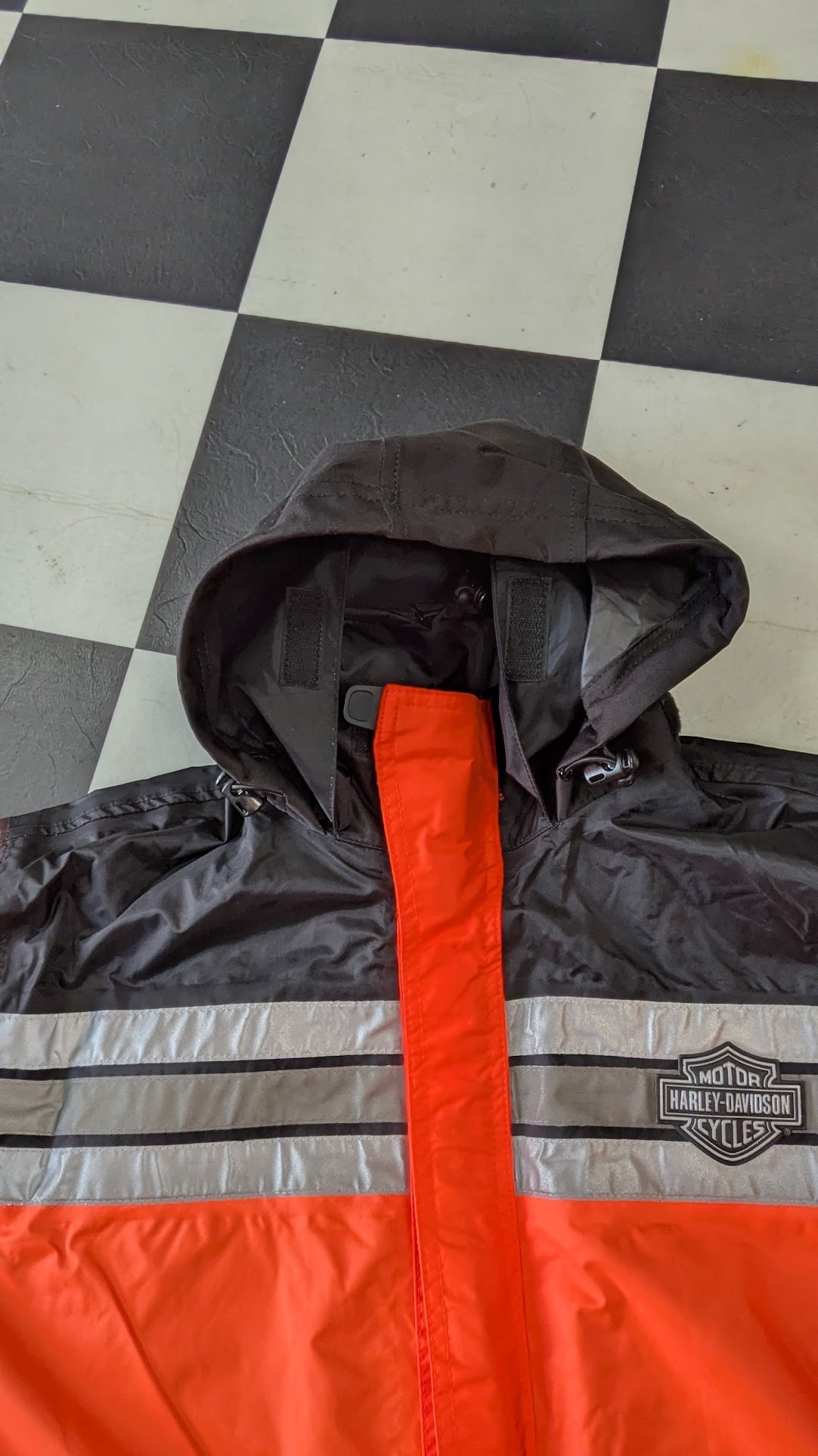 Harley-Davidson Genuine MotorClothes Rain Suit 2-Piece Jacket Pants M Red Black