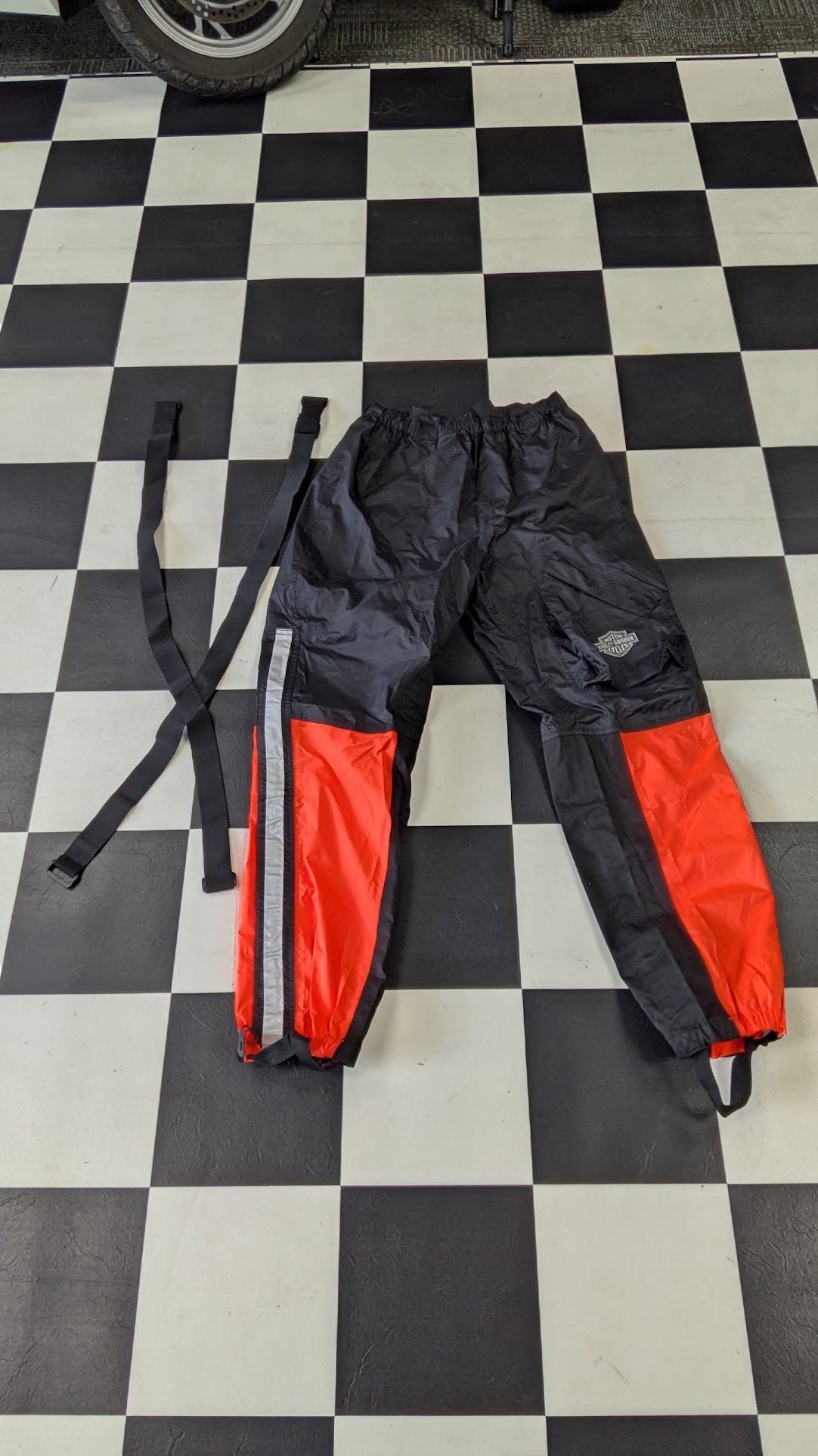 Harley-Davidson Genuine MotorClothes Rain Suit 2-Piece Jacket Pants M Red Black