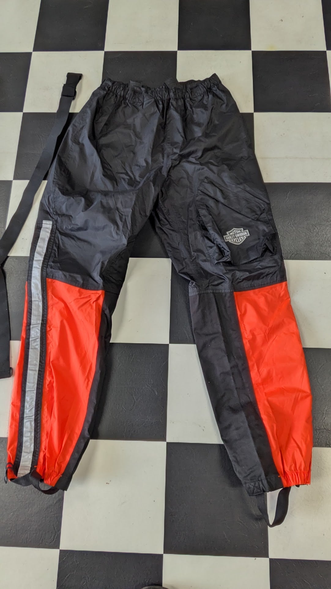 Harley-Davidson Genuine MotorClothes Rain Suit 2-Piece Jacket Pants M Red Black