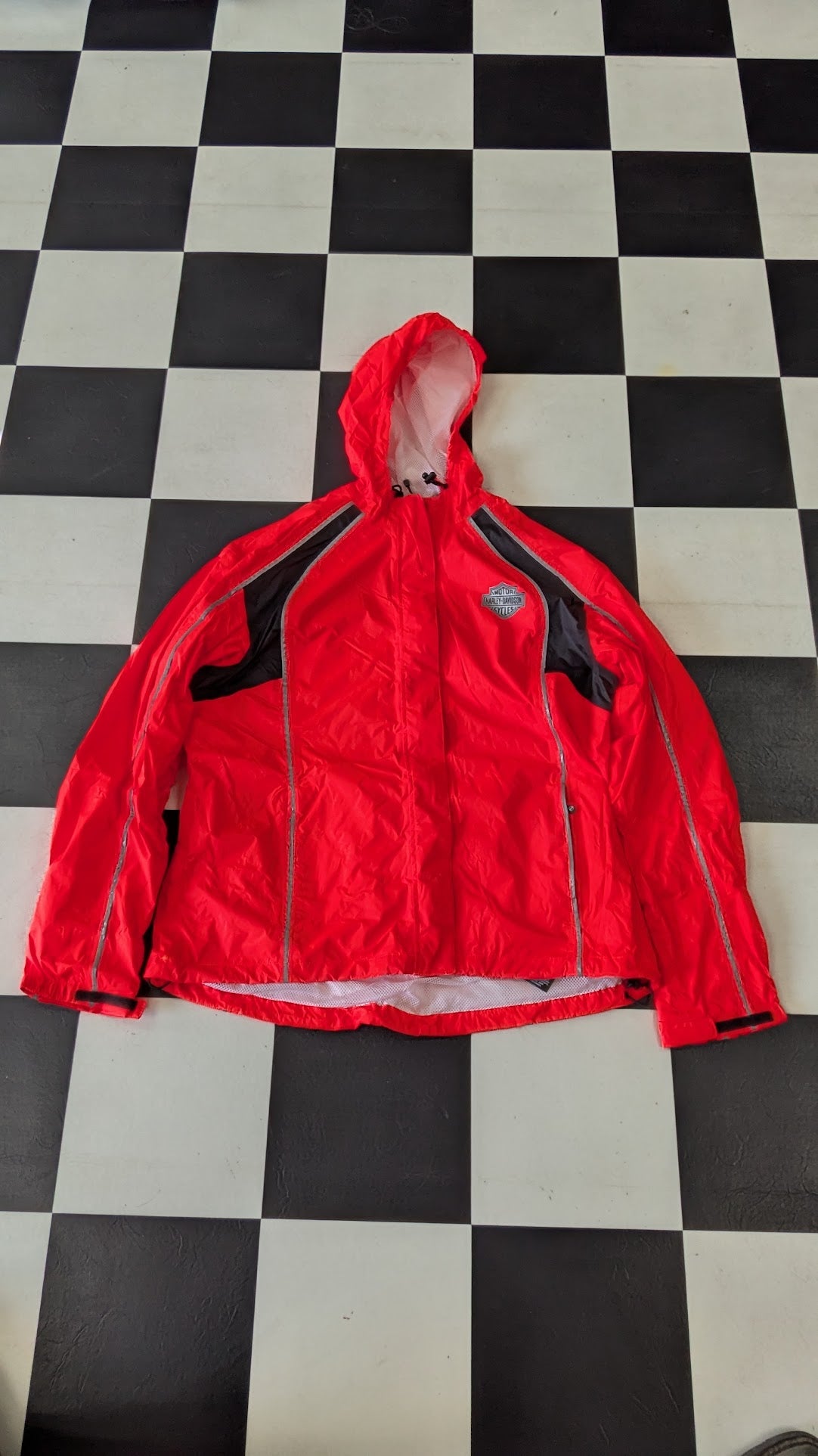 Harley-Davidson Genuine MotorClothes Rain Suit 2-Piece Jacket Pants XL Red Black