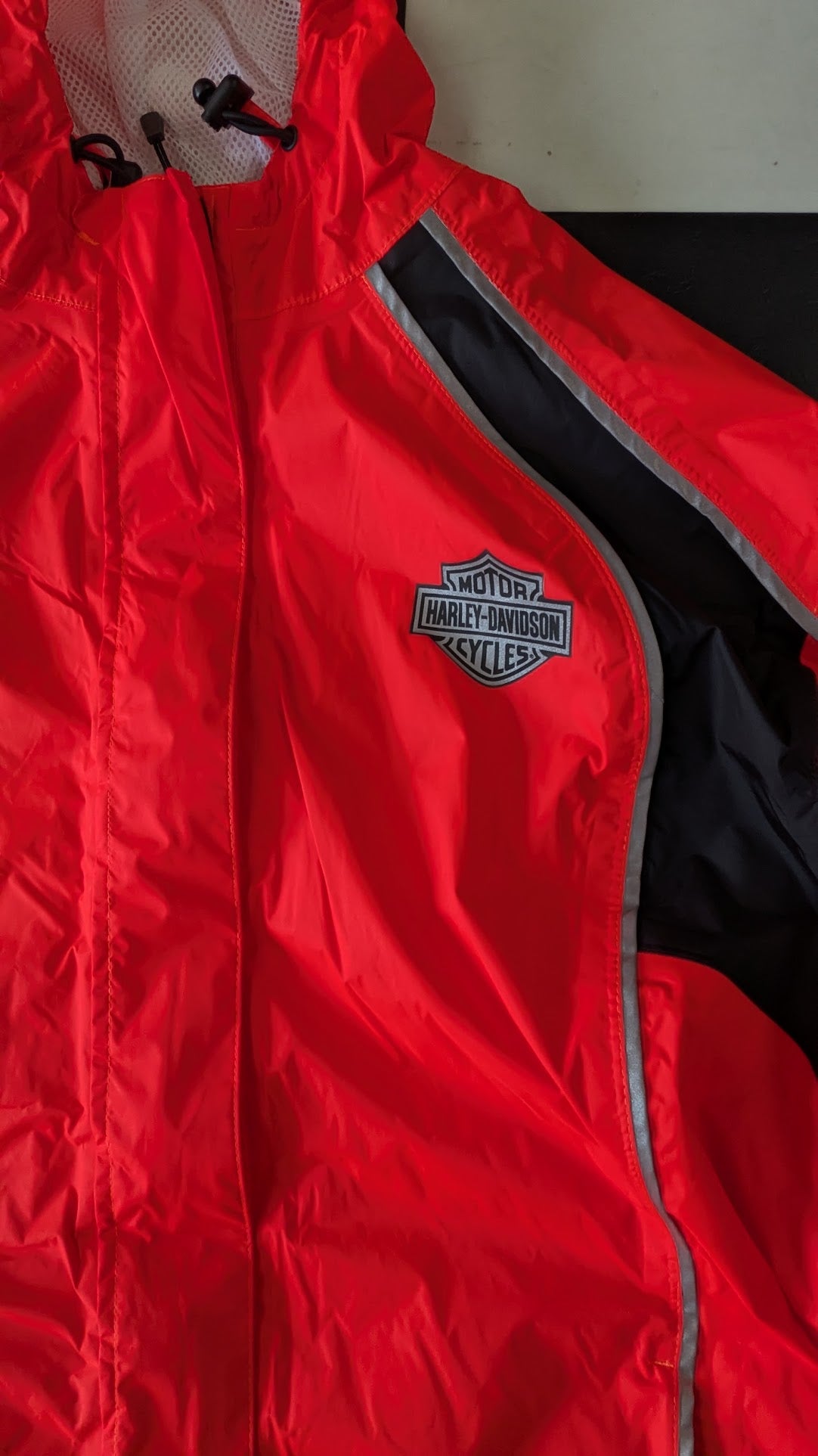 Harley-Davidson Genuine MotorClothes Rain Suit 2-Piece Jacket Pants XL Red Black