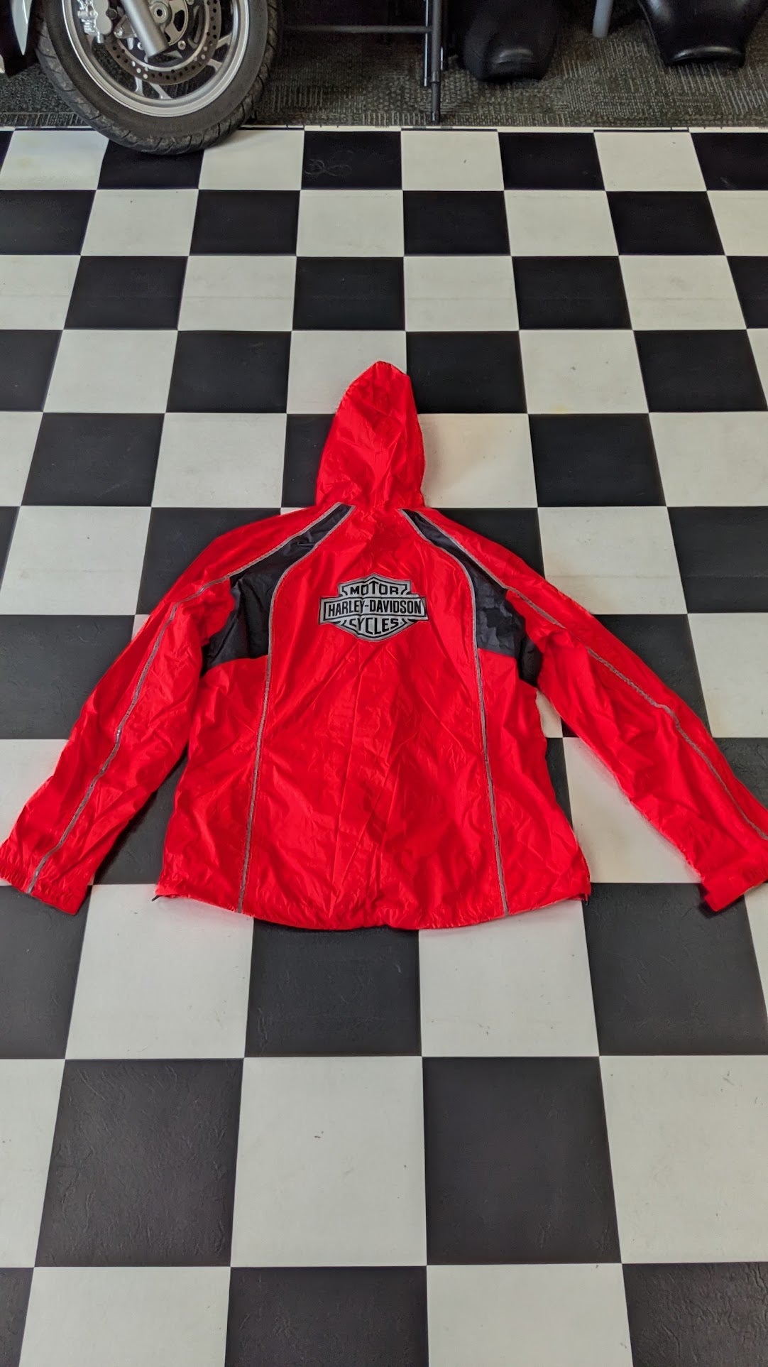 Harley-Davidson Genuine MotorClothes Rain Suit 2-Piece Jacket Pants XL Red Black