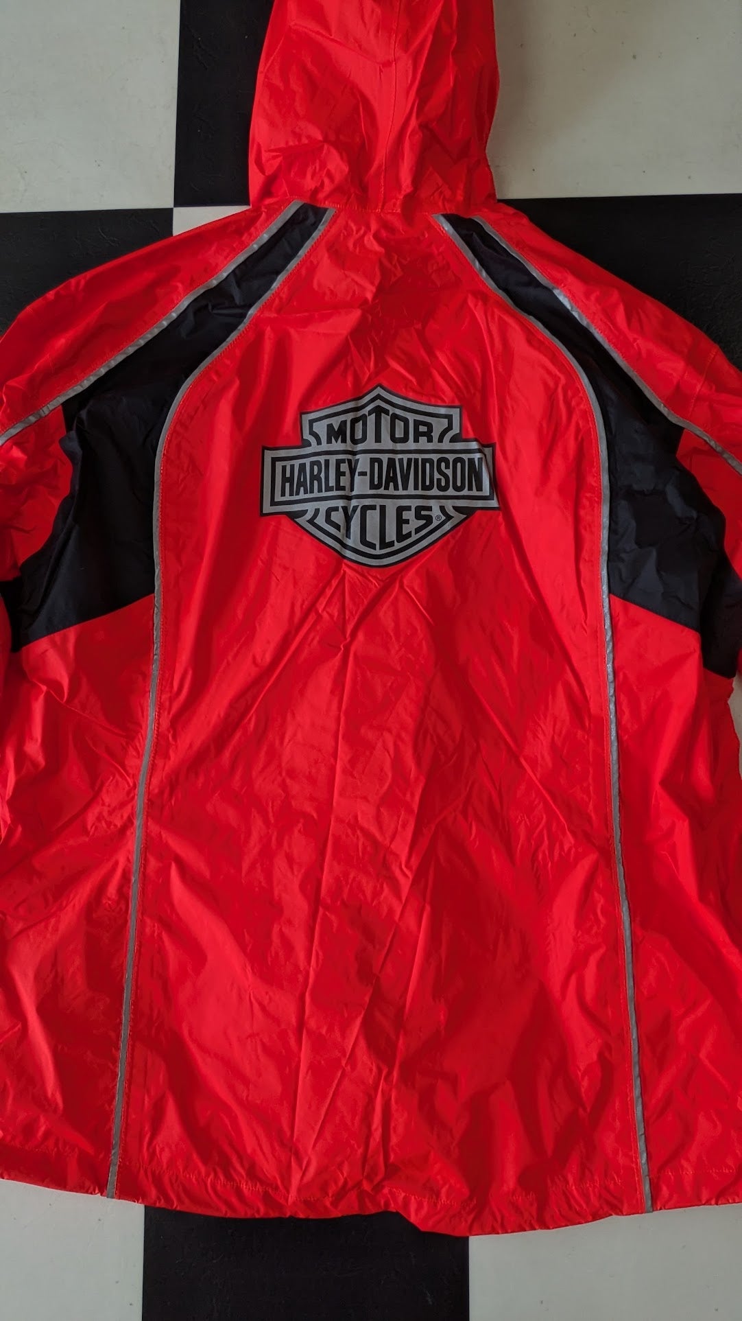 Harley-Davidson Genuine MotorClothes Rain Suit 2-Piece Jacket Pants XL Red Black