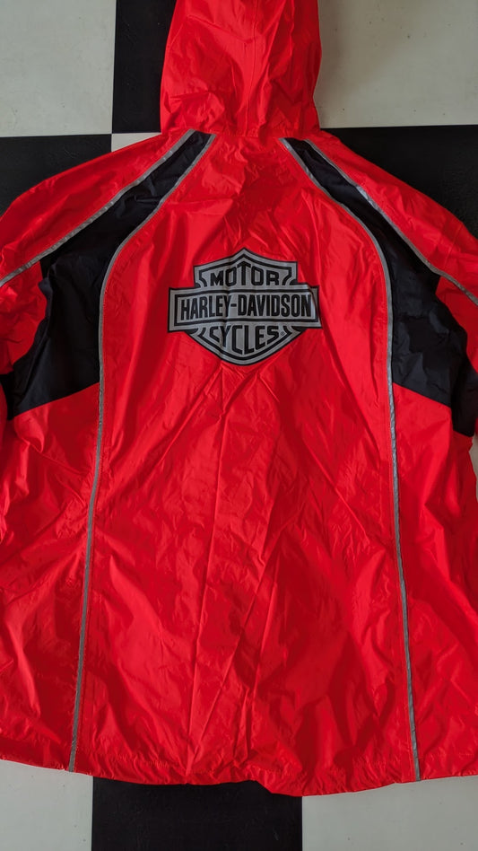 Harley-Davidson Genuine MotorClothes Rain Suit 2-Piece Jacket Pants XL Red Black