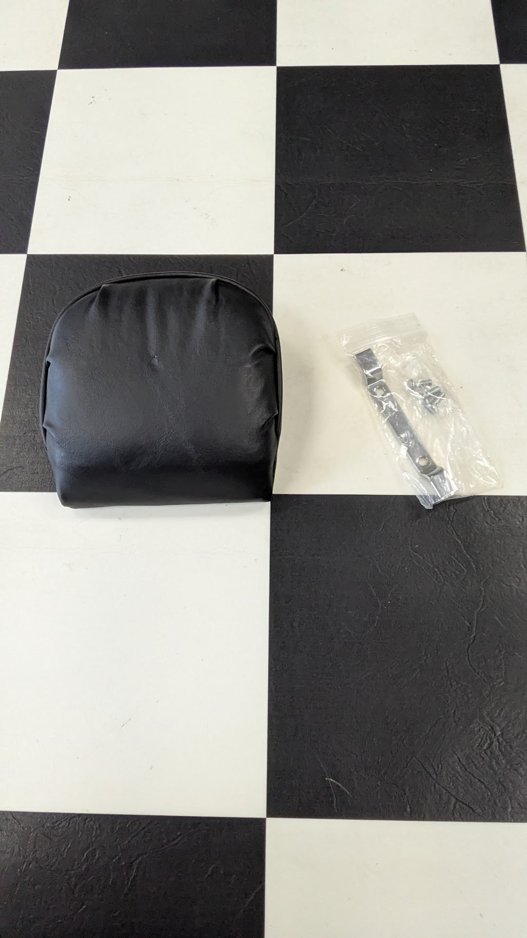 Harley Davidson Sissy Bar Pad Black Smooth Vinyl w/ Mounting Hardware