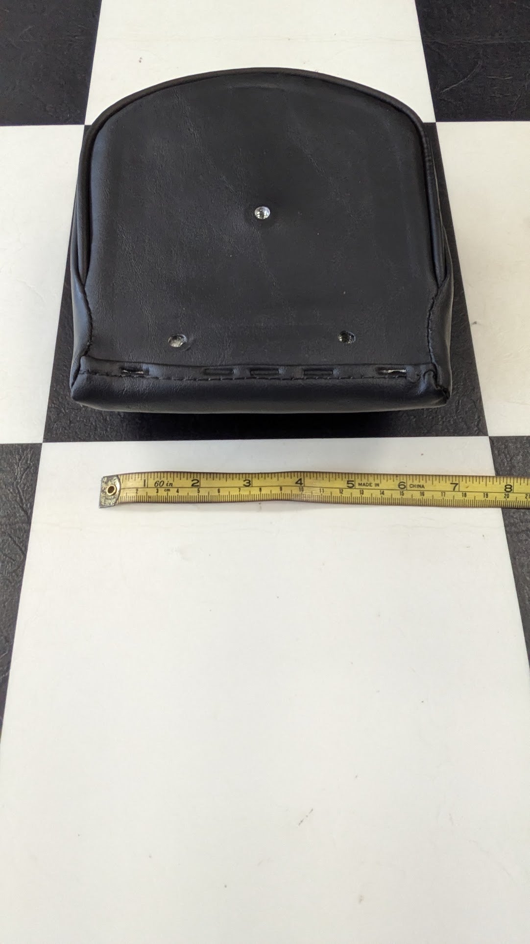 Harley Davidson Sissy Bar Pad Black Smooth Vinyl w/ Mounting Hardware