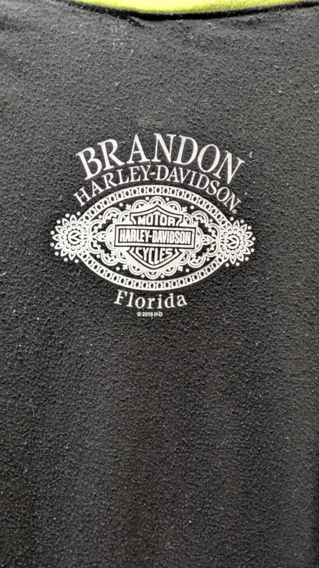 2016 Harley-Davidson Brandon Florida Raglan T-Shirt Size M Made in USA