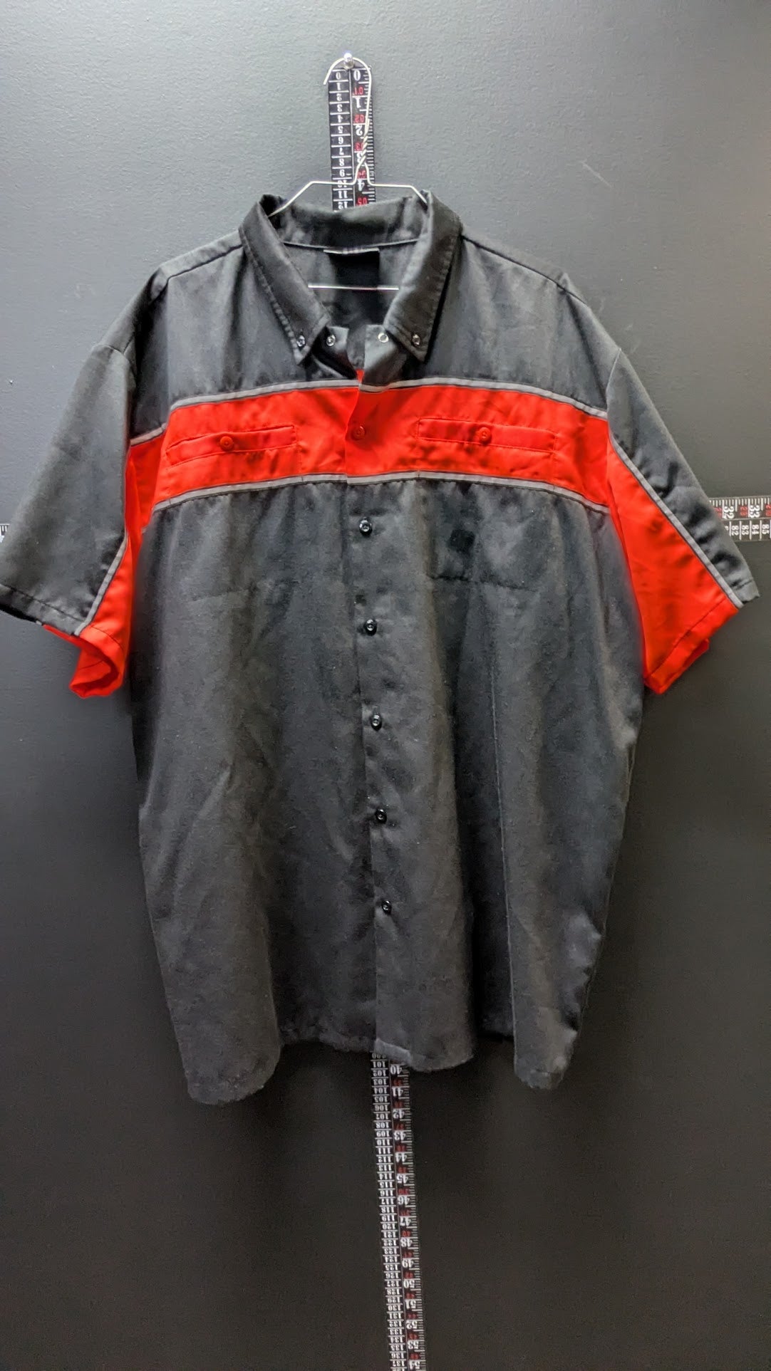 Biker Angel Apparel Game Over Dead Man's Hand Skull Button-Up Shirt 2XL