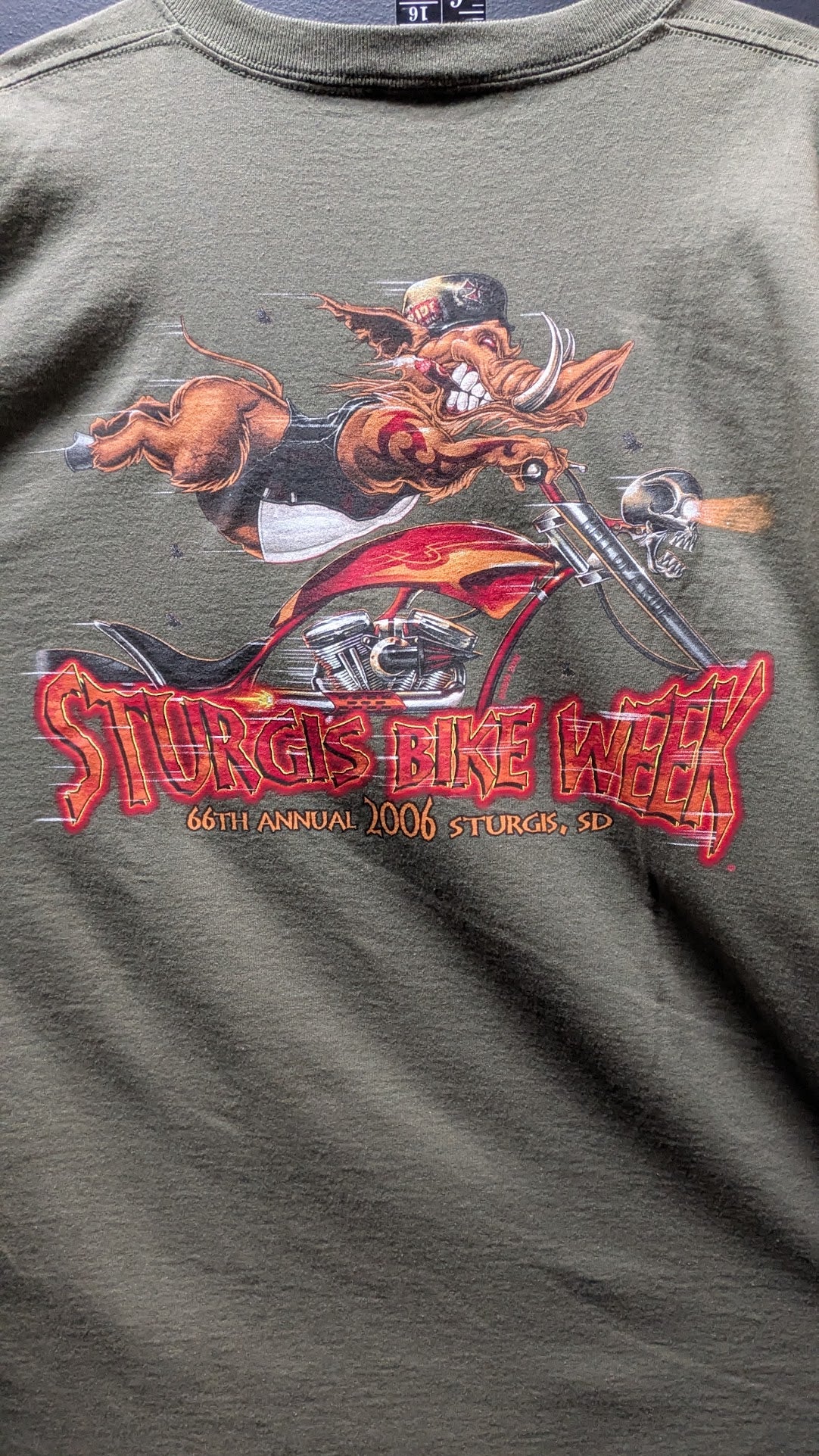 2006 Sturgis Bike Week T-Shirt Gray 2XL 66th Annual Motorcycle Graphic Y2K