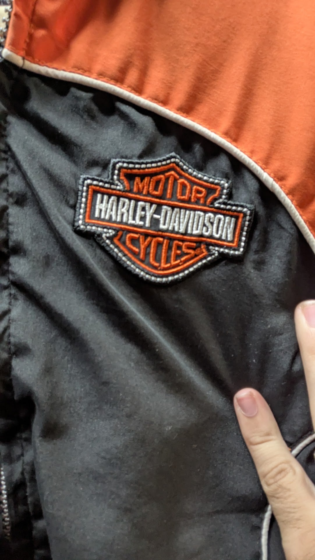 Harley-Davidson Toddler Orange Black Flame Hooded Jacket Full Zip
