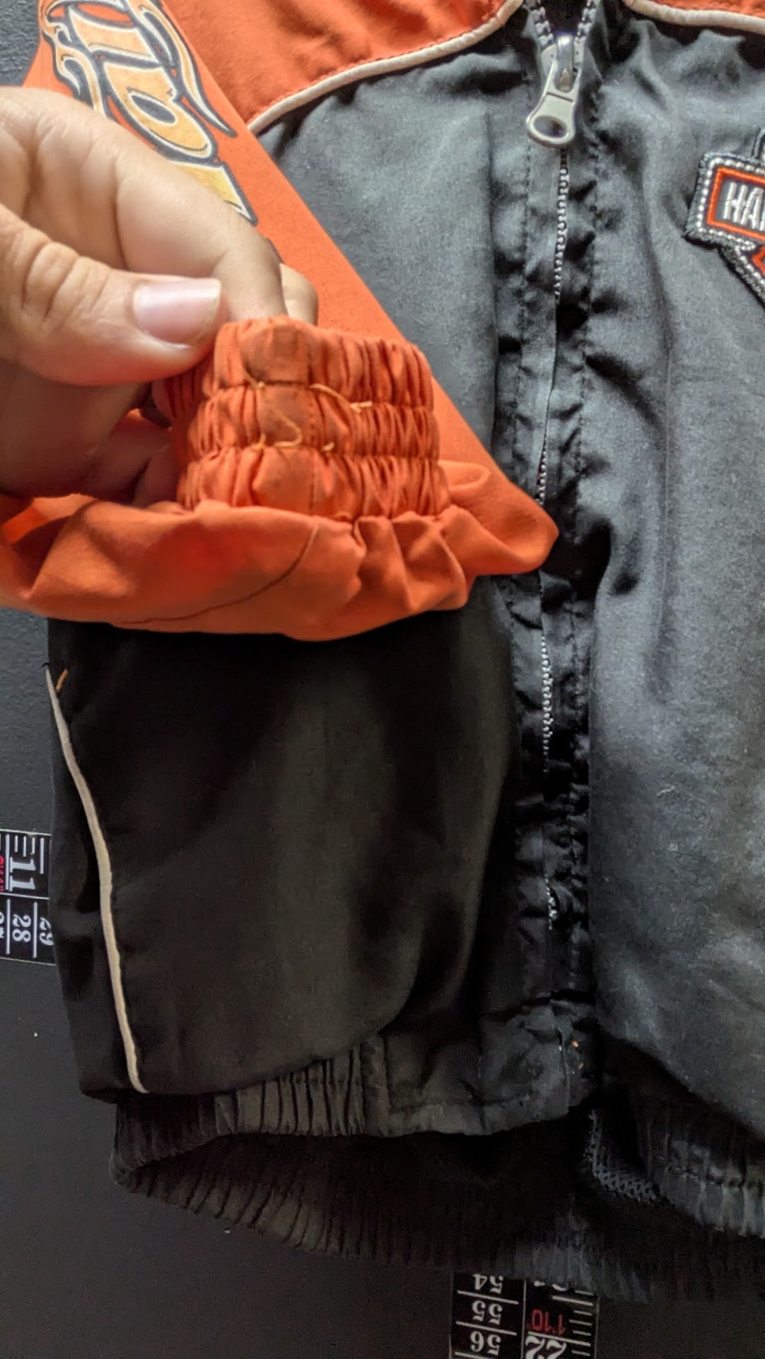 Harley-Davidson Toddler Orange Black Flame Hooded Jacket Full Zip