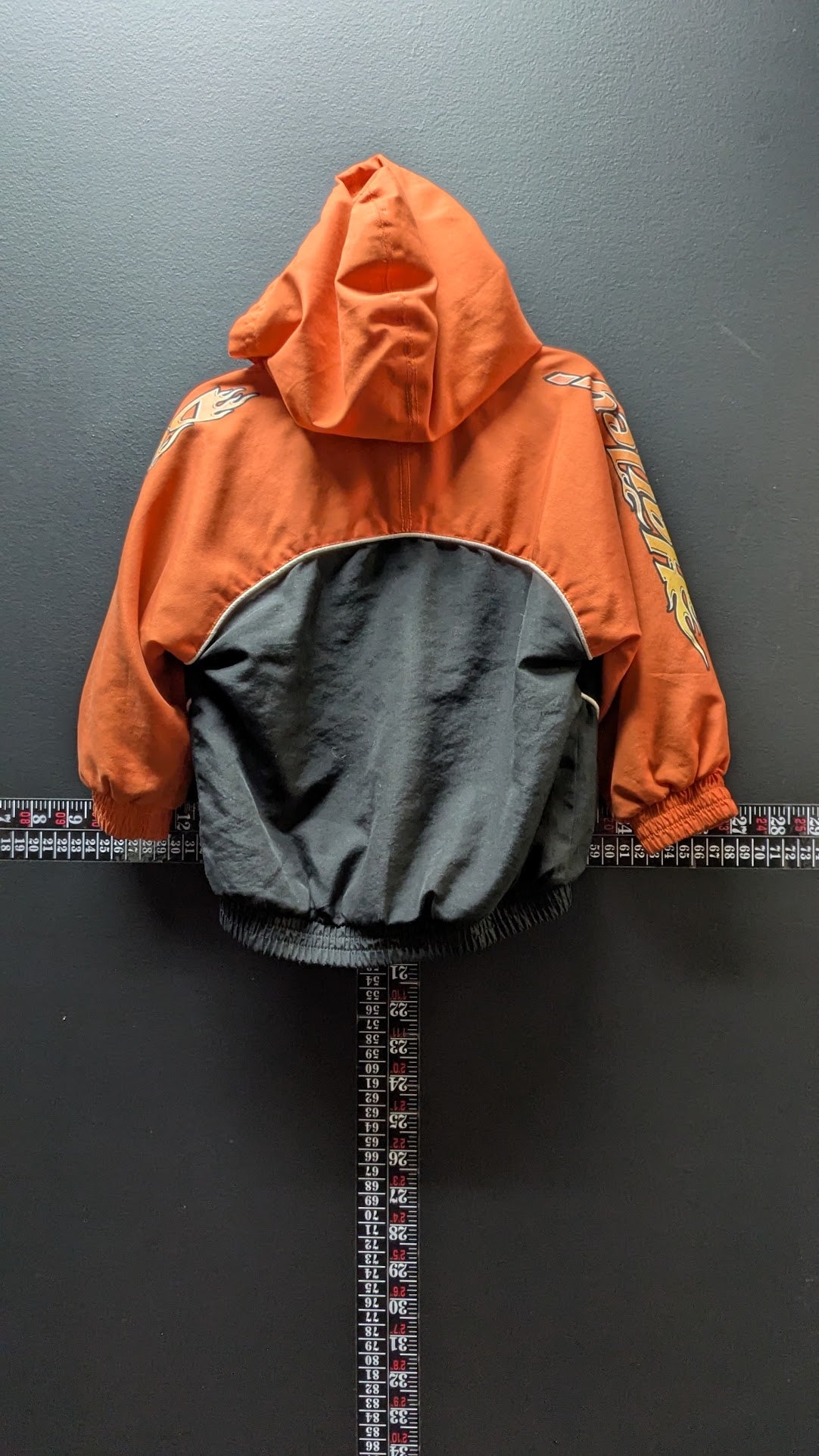 Harley-Davidson Toddler Orange Black Flame Hooded Jacket Full Zip