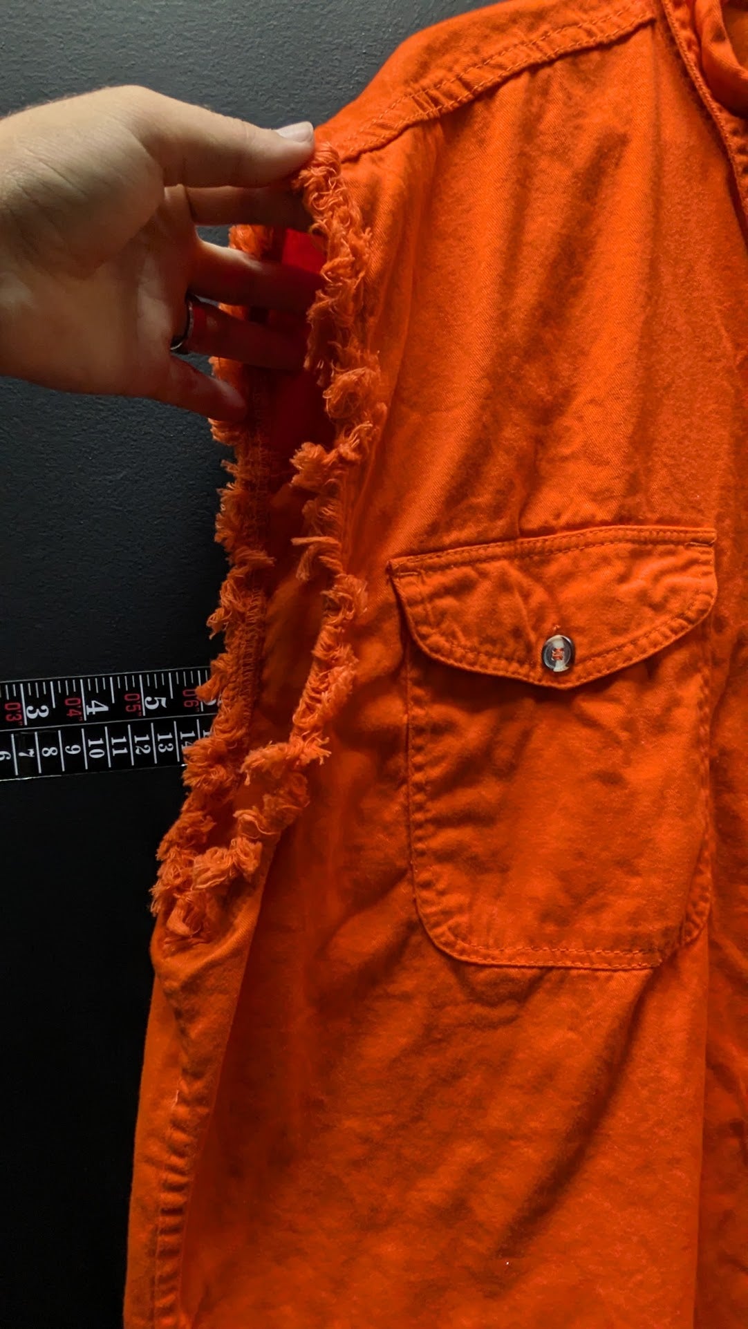 Hudson Leather Orange 5XL Motorcycle Shirt Jacket Eagle Biker Pioneer Ohio