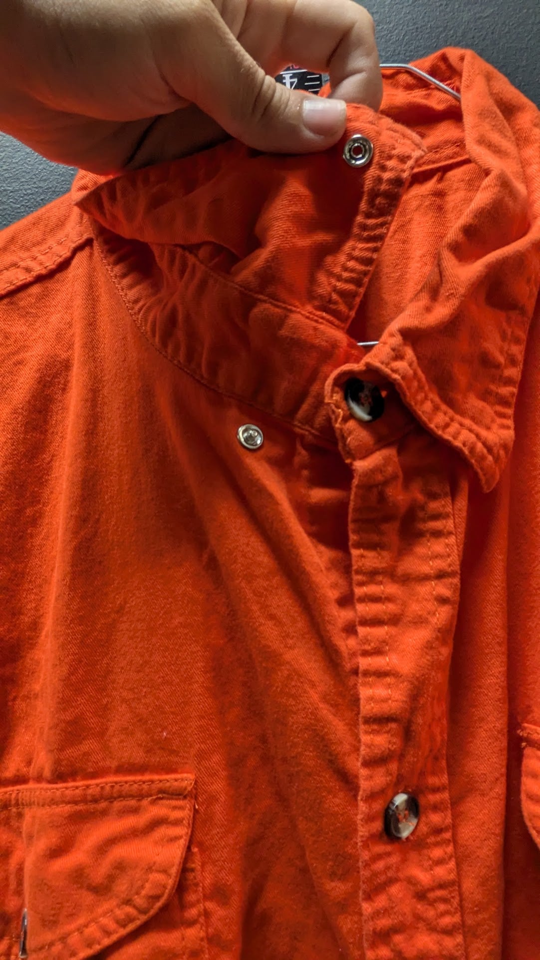 Hudson Leather Orange 5XL Motorcycle Shirt Jacket Eagle Biker Pioneer Ohio