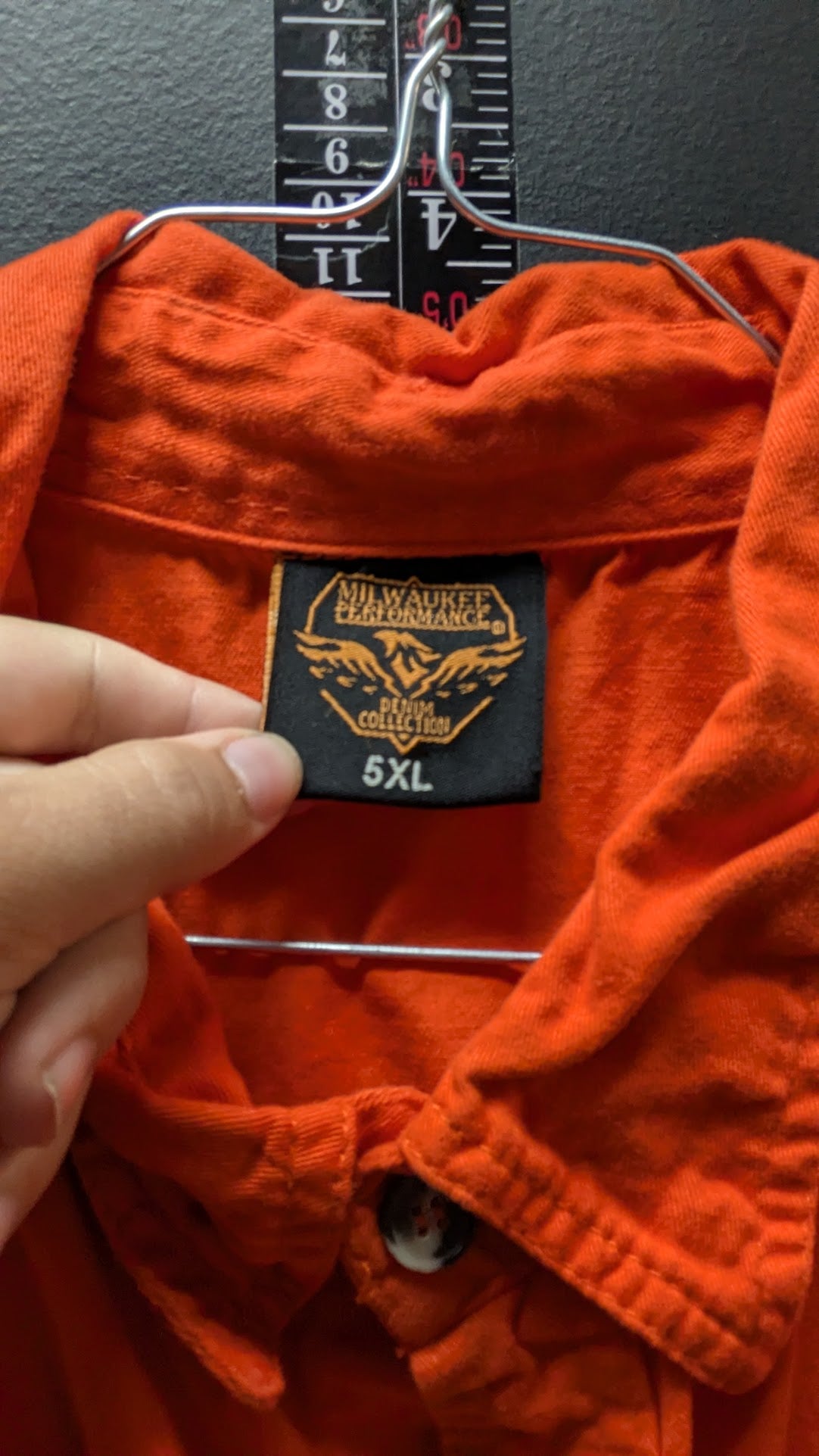 Hudson Leather Orange 5XL Motorcycle Shirt Jacket Eagle Biker Pioneer Ohio