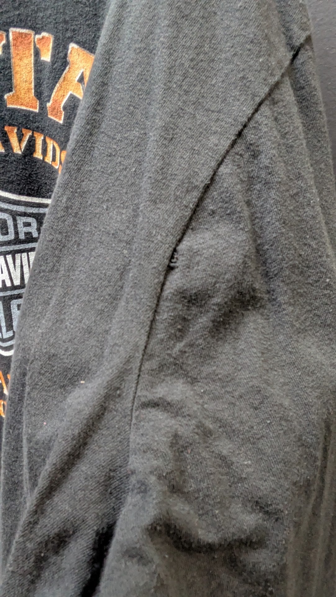 Harley-Davidson Crystal River FL Long Sleeve T Shirt Black Distressed Motorcycles