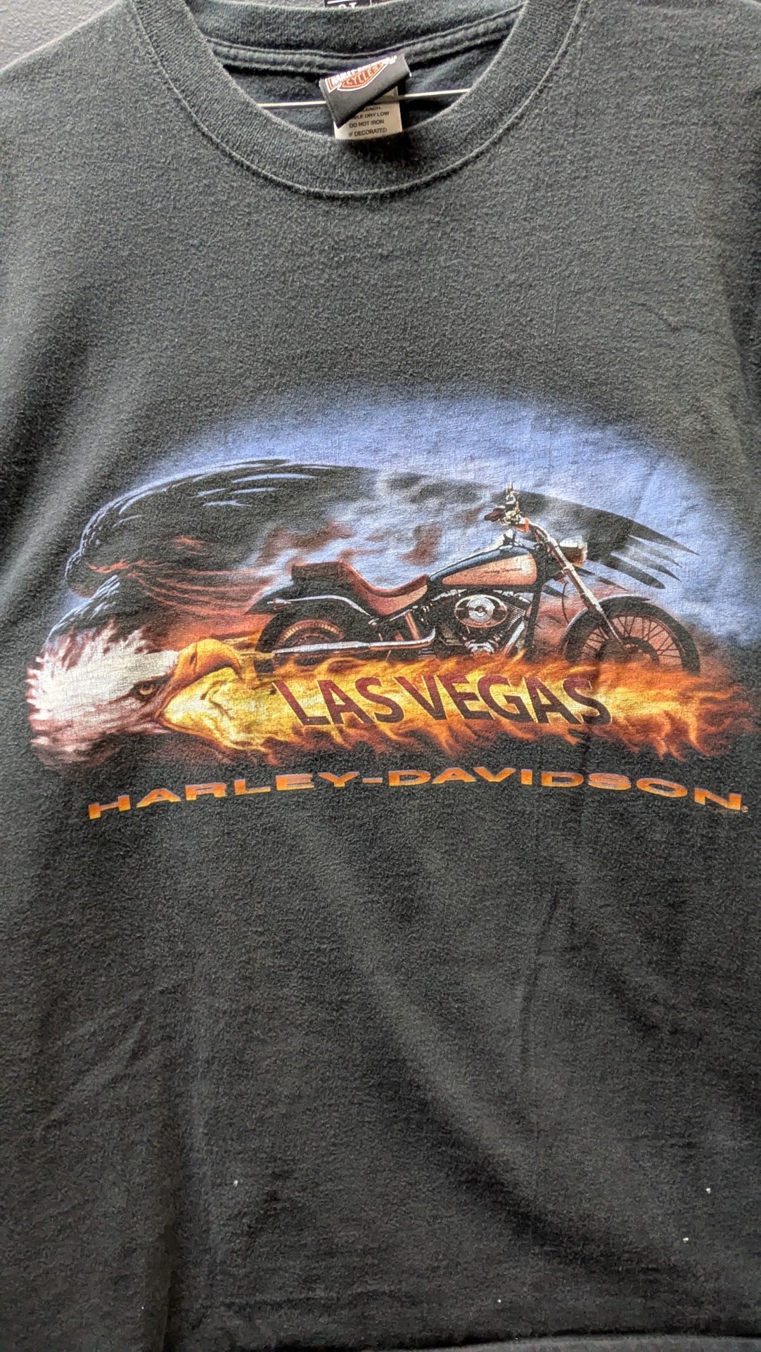 Harley-Davidson Las Vegas Nevada Black Graphic T-Shirt Size Large