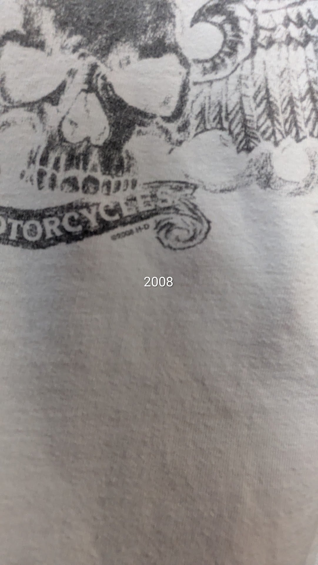2008 Harley-Davidson Ronnie’s Pittsfield MA Eagle Skull T-Shirt XL