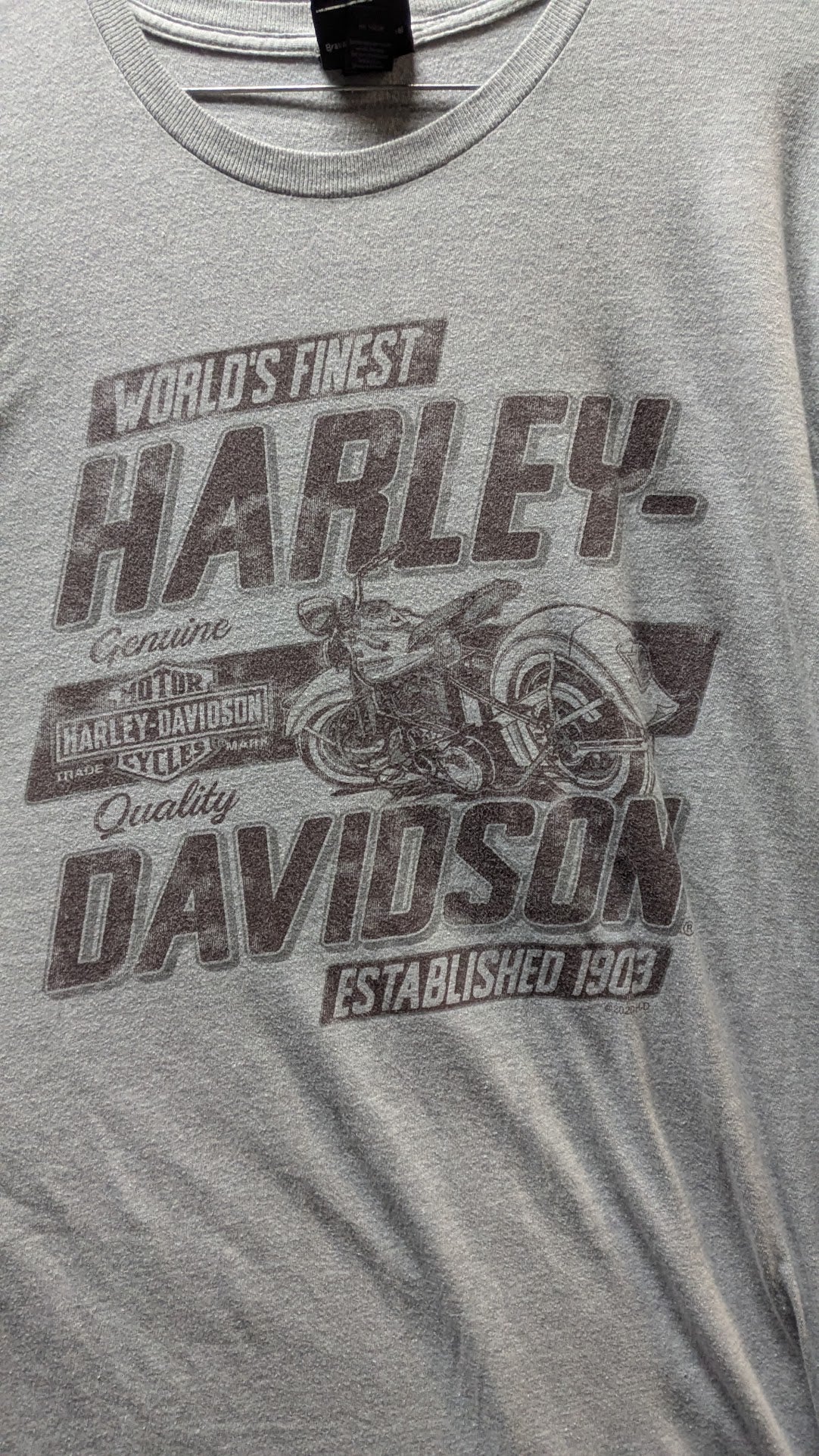 Harley Davidson Toad Suck Conway Arkansas T-Shirt XL Gray Double Sided Motorcycle