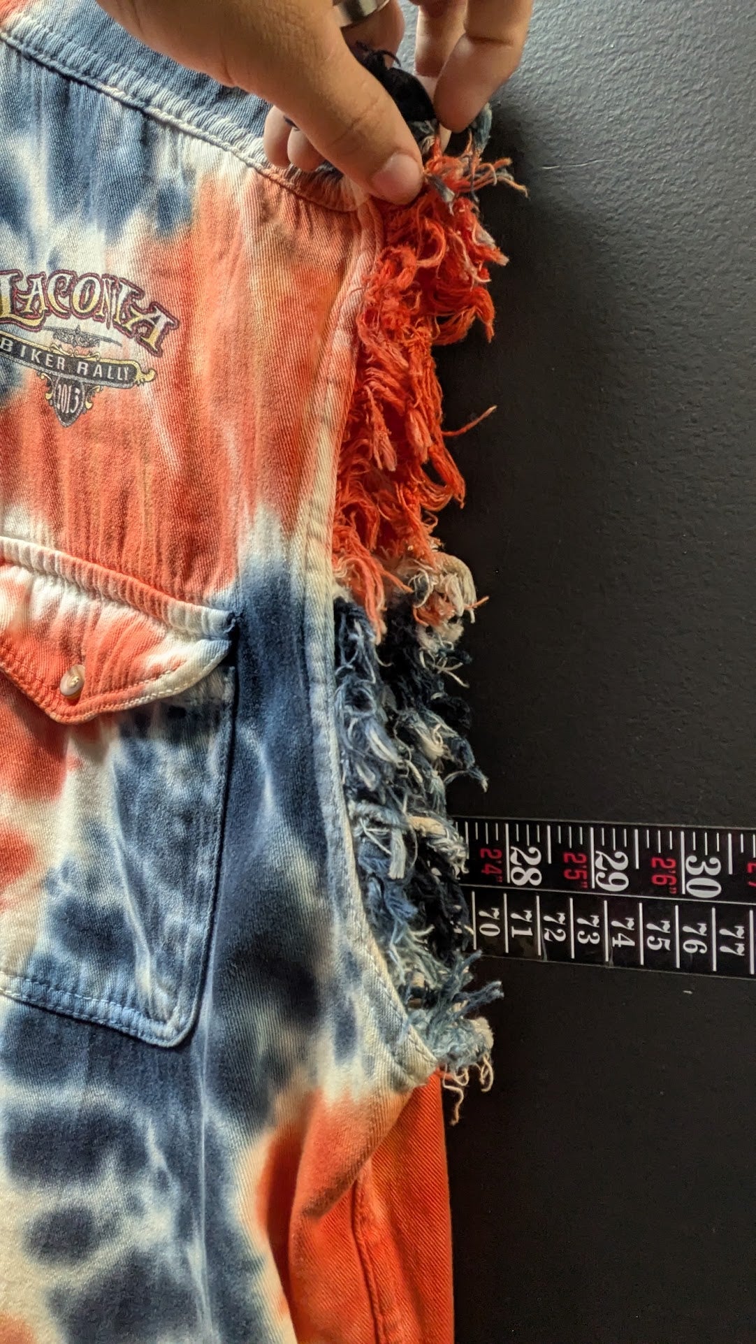 Laconia Bike Week 90th Anniversary 2013 Biker Design Tie Dye Sleeveless Shirt Men’s L