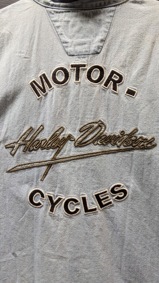 Vintage 2002 Harley-Davidson HD Stars T-Shirt Men’s XL Olive Green USA Graphic