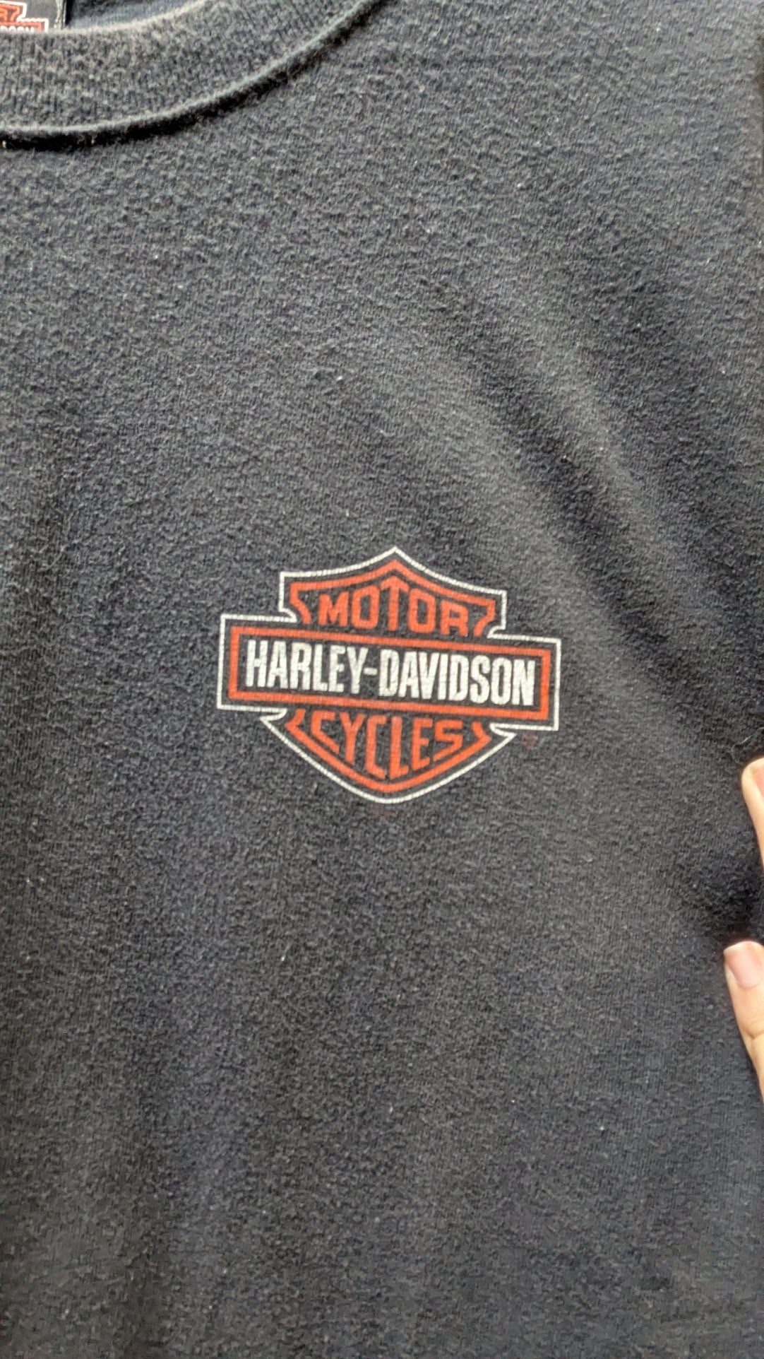 Vintage Harley-Davidson T-Shirt Men’s Large Walt’s H-D Eagle PA Black USA Made