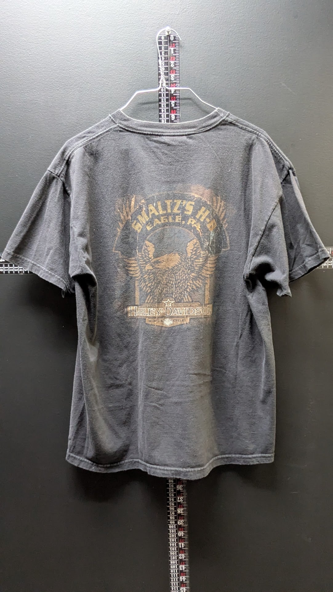 Vintage Harley-Davidson T-Shirt Men’s Large Walt’s H-D Eagle PA Black USA Made