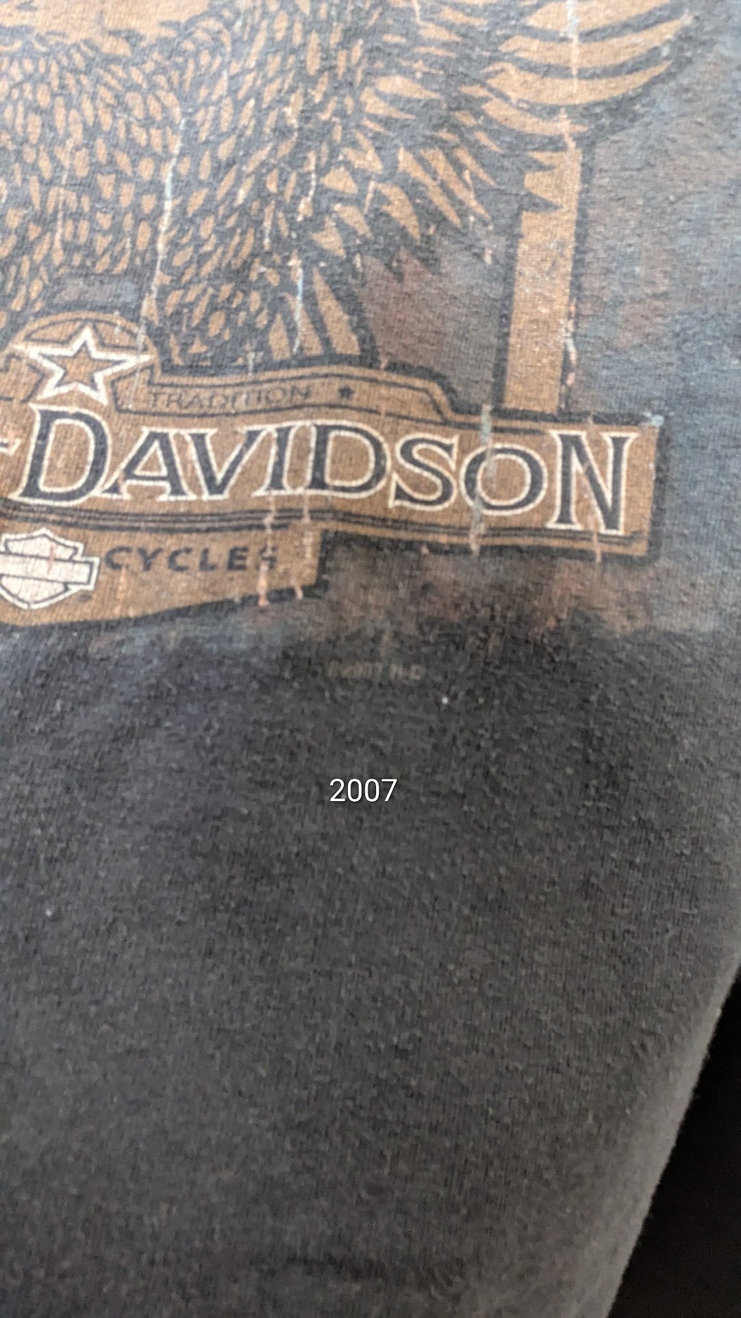 Vintage Harley-Davidson T-Shirt Men’s Large Walt’s H-D Eagle PA Black USA Made