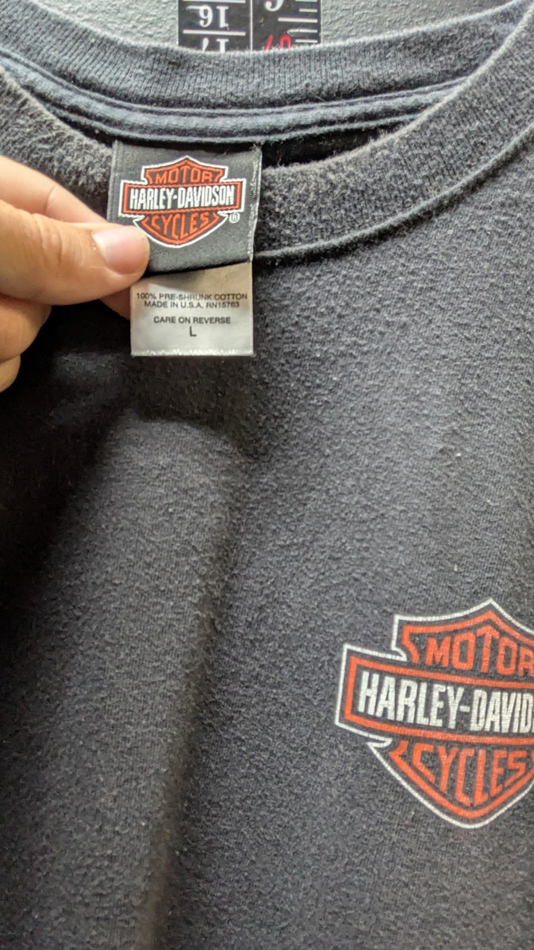 Vintage Harley-Davidson T-Shirt Men’s Large Walt’s H-D Eagle PA Black USA Made