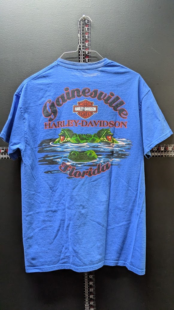 Harley-Davidson Sunrise Florida Blue T-Shirt Gators Go Many Roads Same Time Mens XL