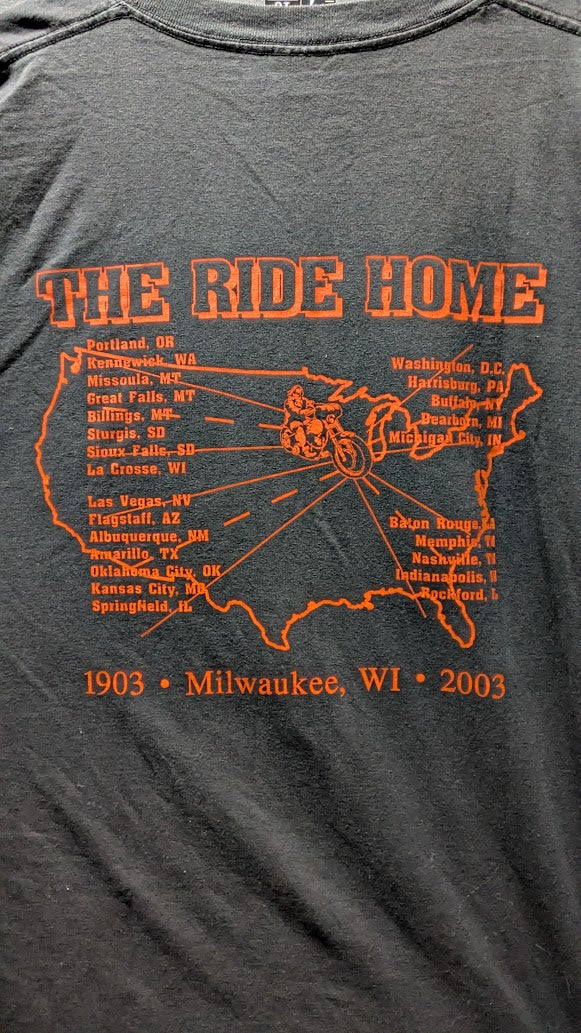Harley-Davidson 100th Anniversary Celebration 2003 Milwaukee WI T-Shirt 2xl