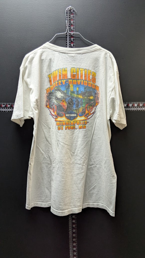 Harley-Davidson Twin Cities Minneapolis St Paul MN Eagle Pocket T-Shirt XL