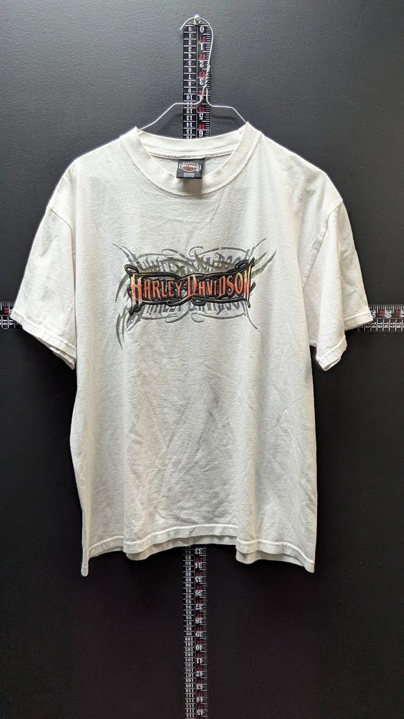 Harley-Davidson Cancun Mexico White Double Sided Graphic T-Shirt Mens Large