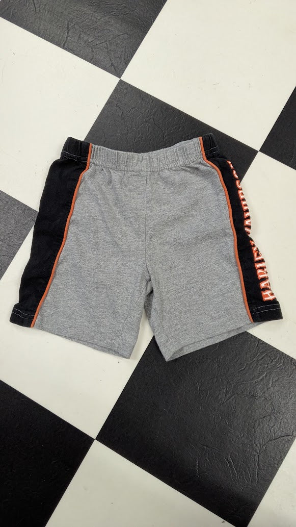 Harley-Davidson Toddler Boys 3T Gray Black Orange Athletic Shorts