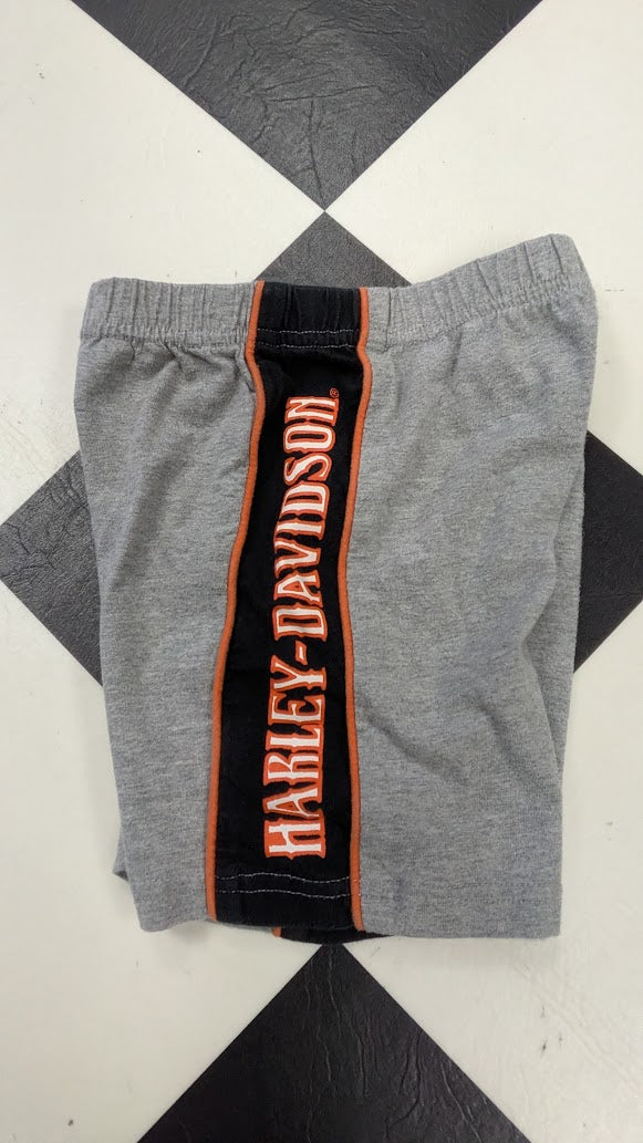 Harley-Davidson Toddler Boys 3T Gray Black Orange Athletic Shorts