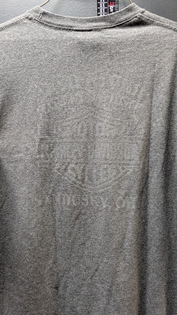 Harley-Davidson Motorcycles Gray Skull Logo T-Shirt Short Sleeve Men's Large