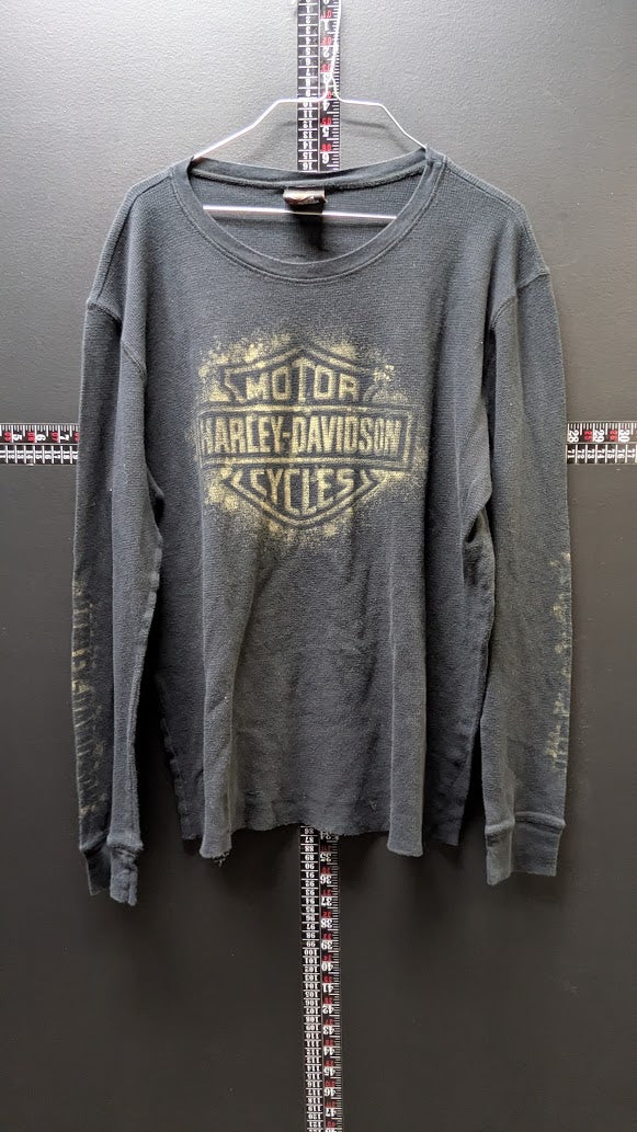 Vintage 2004 Harley-Davidson Tampa Florida Large Long Sleeve T-Shirt Black Made in USA