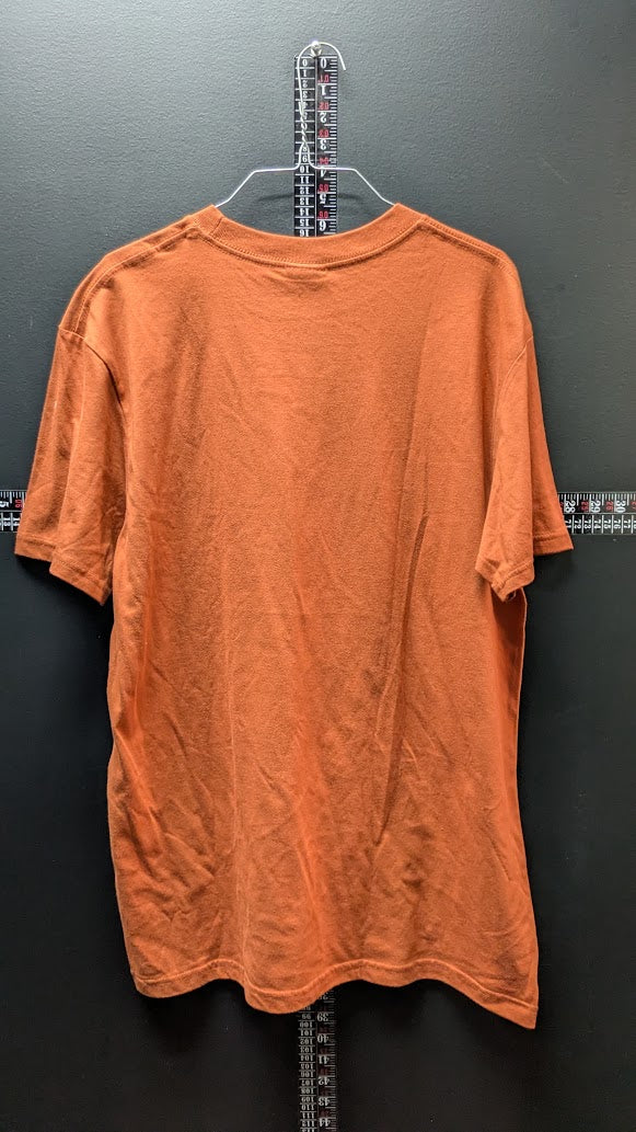 Harley-Davidson Mens Large Orange Brown Short Sleeve T-Shirt Graphic Motorcycle Tee