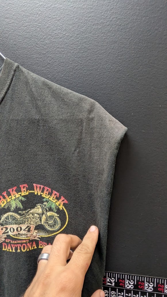Vintage 2004 Harley Davidson Daytona Bike Week T-Shirt Black Adult Large