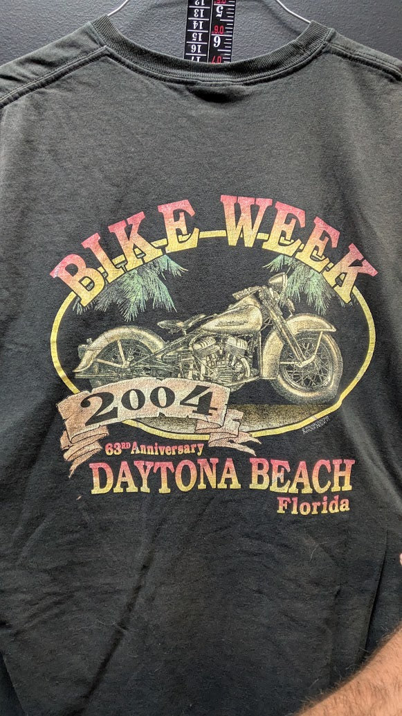 Vintage 2004 Harley Davidson Daytona Bike Week T-Shirt Black Adult Large