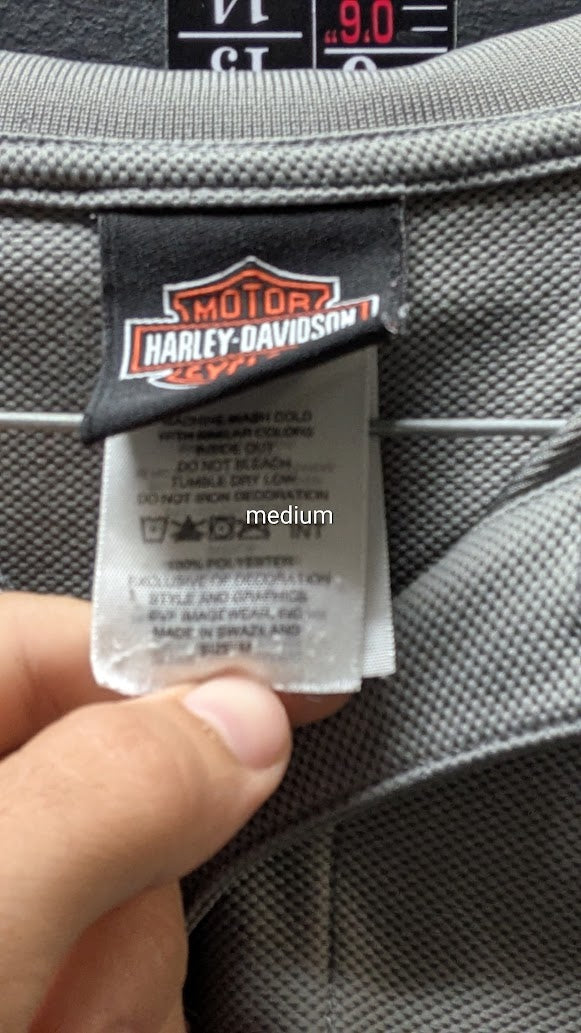 Harley-Davidson Polo Shirt Jim’s Harley-Davidson St Petersburg FL Gray Mens