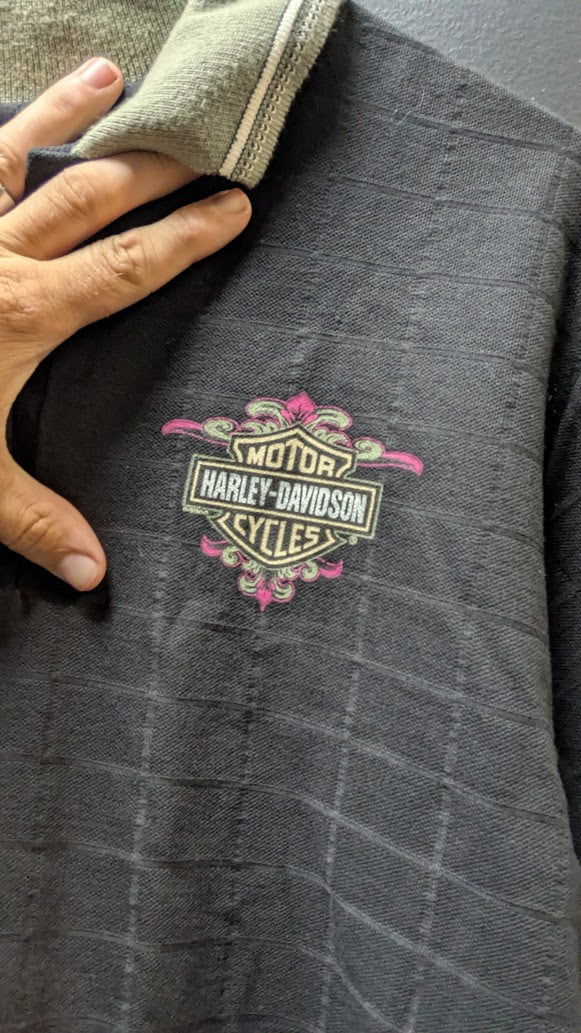 Vintage 1997 Harley-Davidson Jim’s St Petersburg FL Polo Shirt Mens Large Black