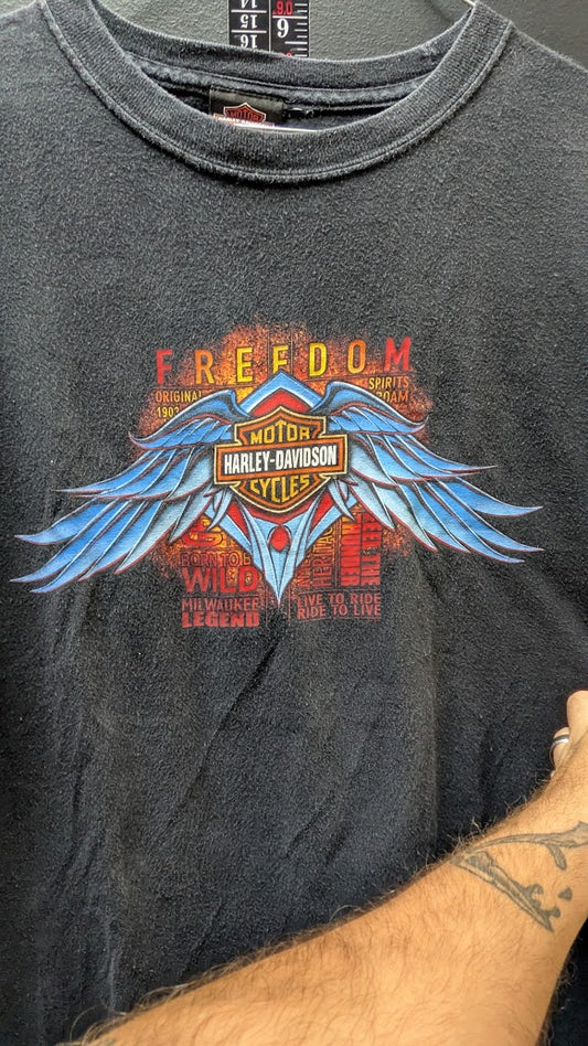 2007 Harley-Davidson Freedom Tampa Florida T-Shirt Mens Medium Black