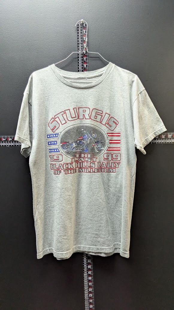 Vintage 1998 Sturgis Black Hills Rally Harley-Davidson T-Shirt Gray Mount Rushmore XL