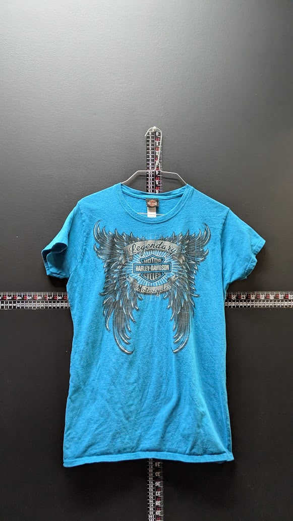 Harley-Davidson Legendary Wings Blue Graphic T-Shirt XL Wonder Lake
