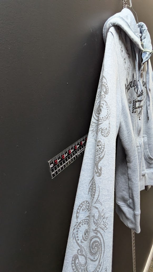 Harley-Davidson Women's Gray Zip Up Hoodie Paisley XL